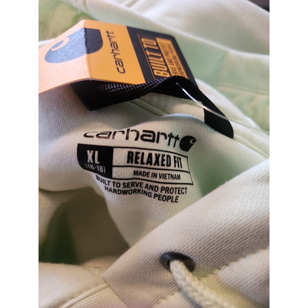 Carhartt Pale Mint Hoodie with Blue Logo - Picture 6 of 6